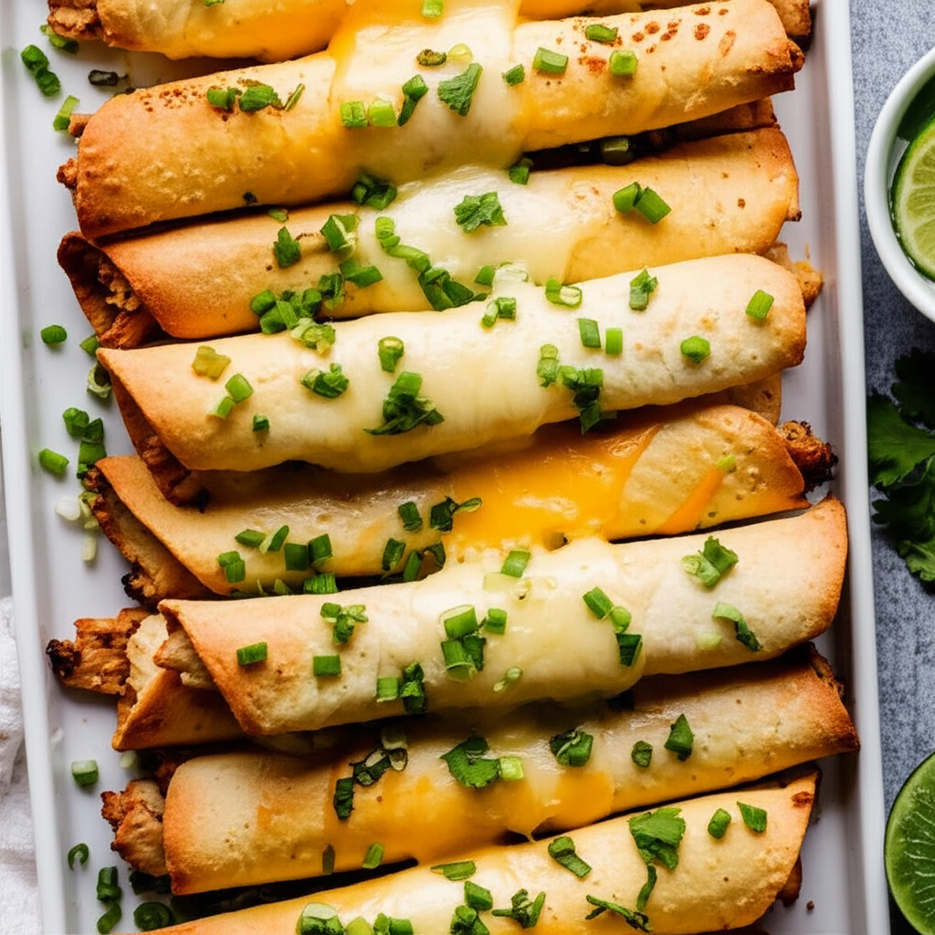 Baked Creamy Chicken Taquitos image