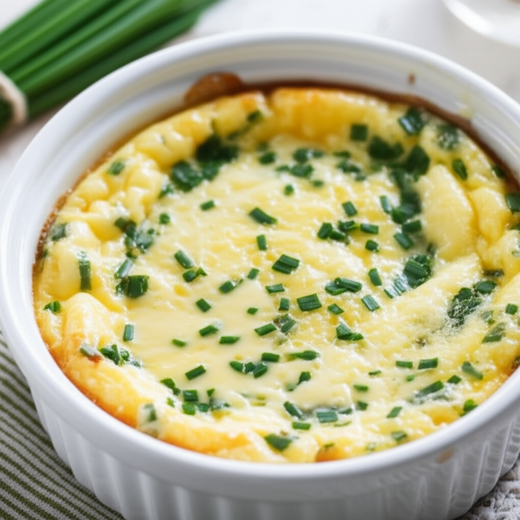 Baked Egg Custard With Gruyre And Chives image