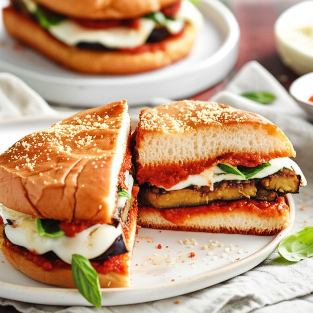 Baked Eggplant Melt Sandwich image