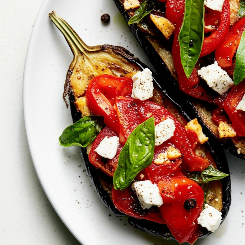 Baked Eggplant With Feta Cheese image