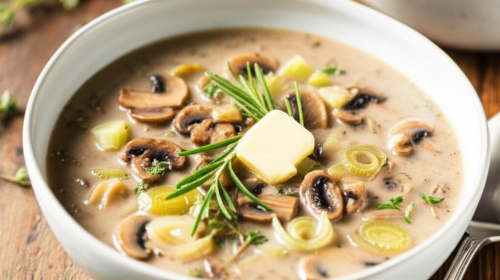 Mushroom Leek Soup image