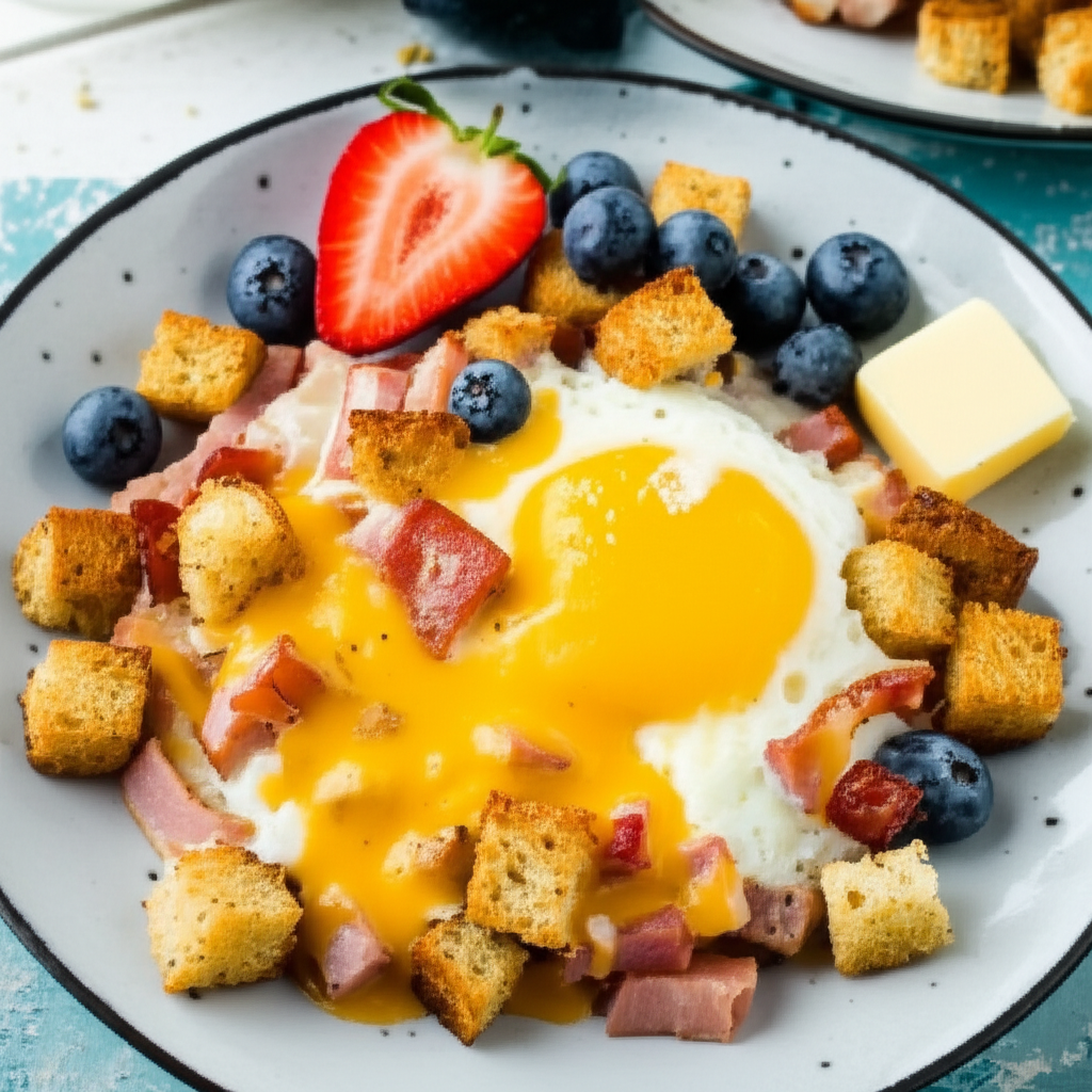 Baked Eggs And Ham image