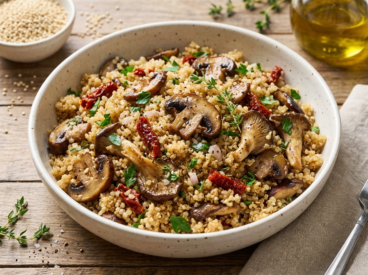 Mushroom Quinoa Salad image