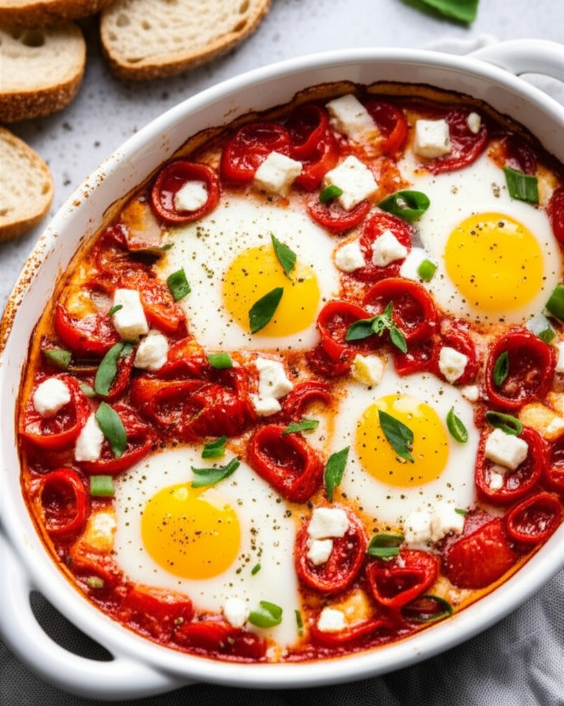 Baked Eggs With Feta And Tomatoes image