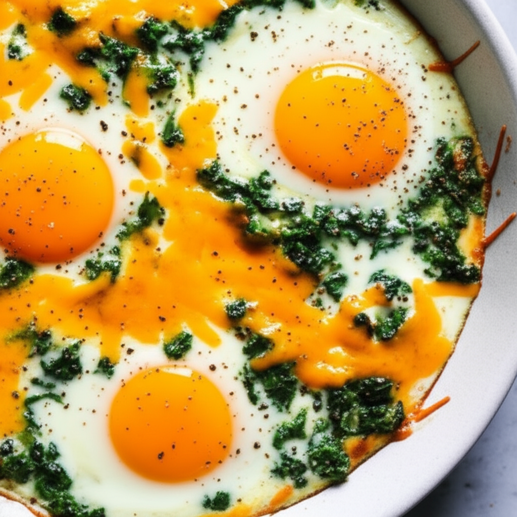 Baked Eggs With Green Chilies image