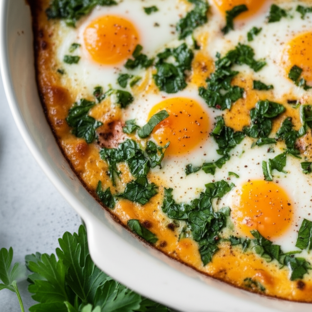 Baked Eggs With Herbs image