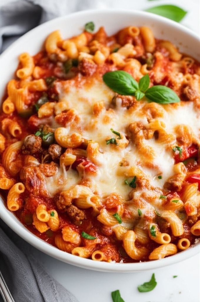 Baked Elbow Macaroni With Italian Sausage And Peppers image