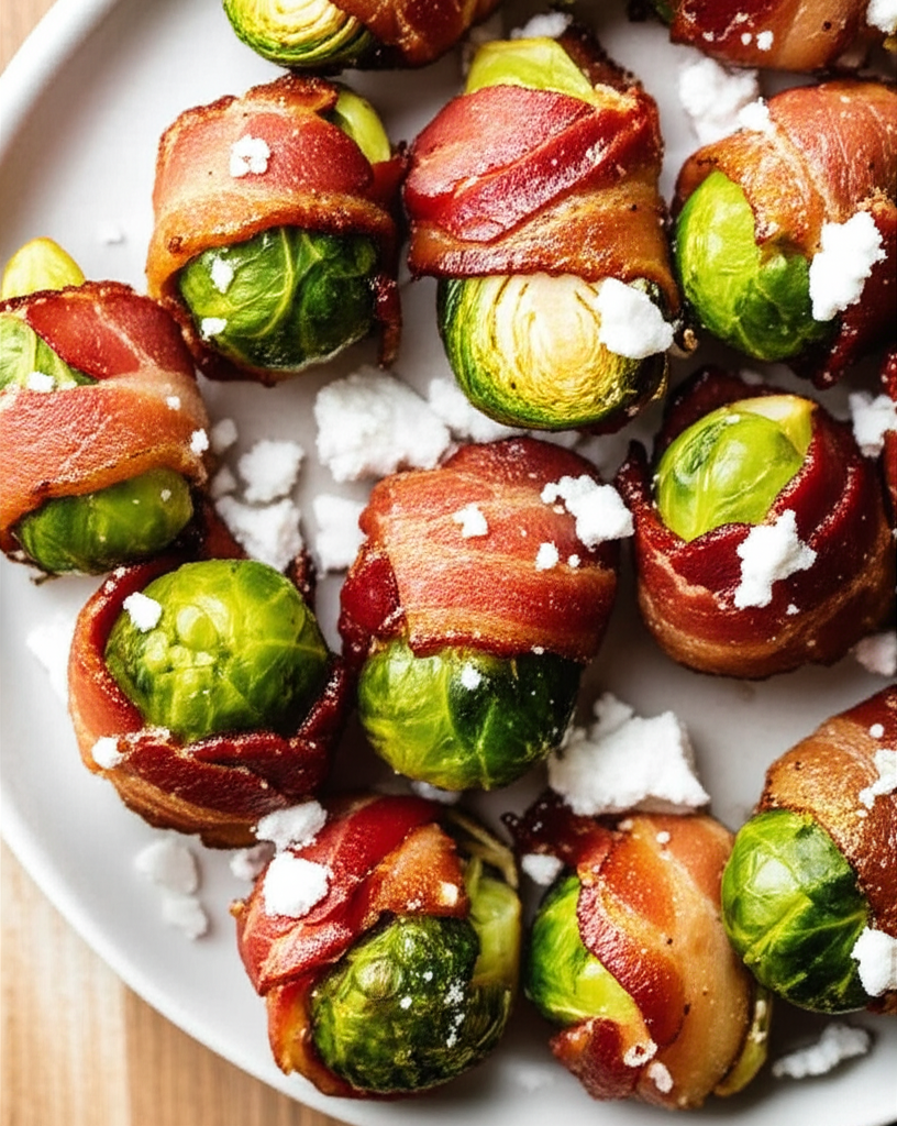 Baked Feta And Bacon Brussels Sprouts image