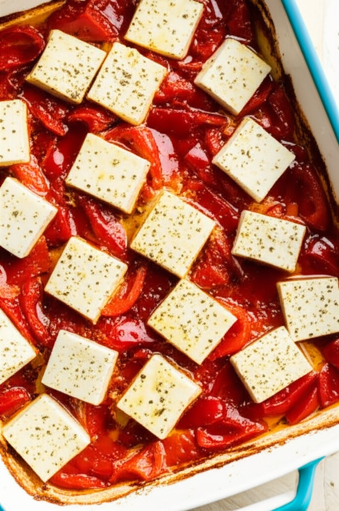 Baked Feta With Sweet And Hot Peppers image