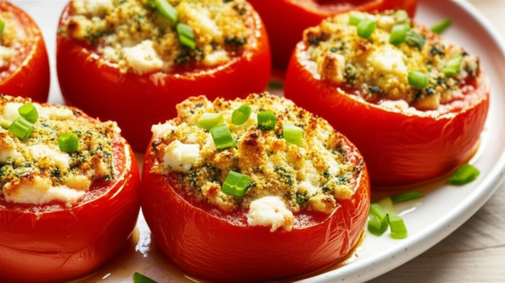 Baked Feta Stuffed Tomatoes image