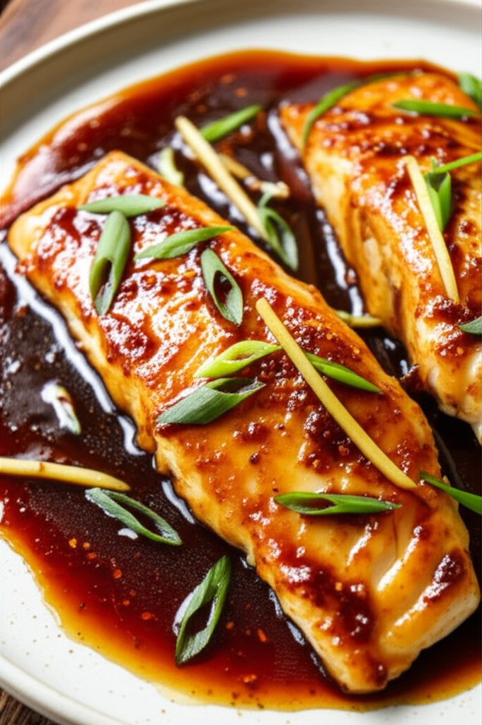 Baked Fish In Soy Ginger Sauce image