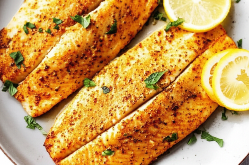 Baked Fish With Lemon Black Pepper image