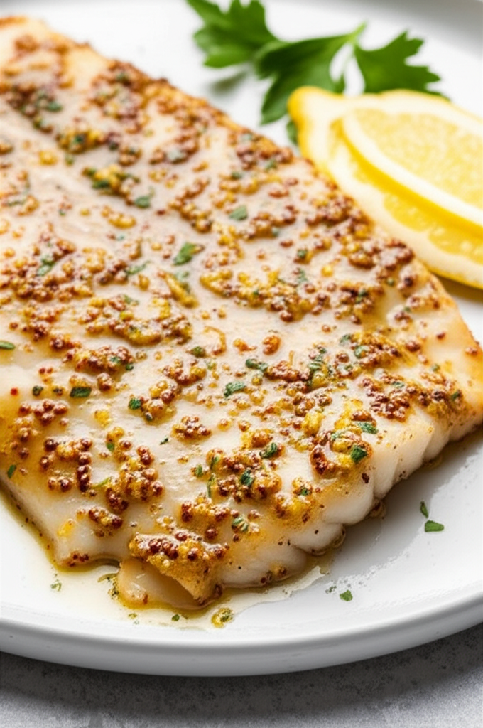 Baked Fish With Mustard Marinade image