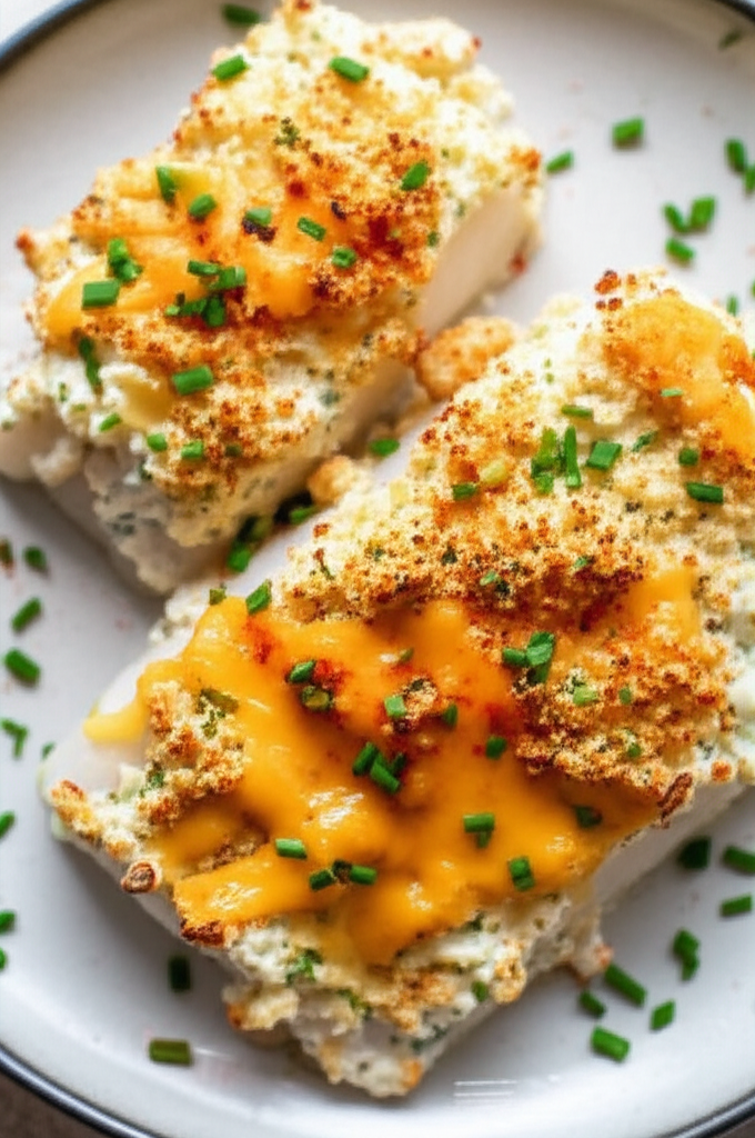 Baked Fish With Sour Cream Topping image
