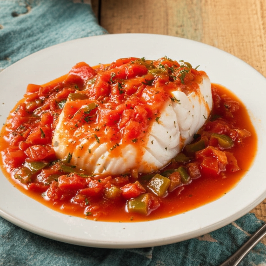 Baked Fish With Tomatoes image