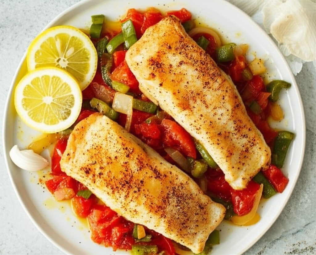 Baked Fish Spanish Style image