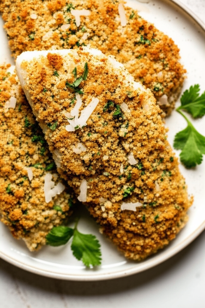Baked Flounder With Lemon Parsley And Bread Crumbs image
