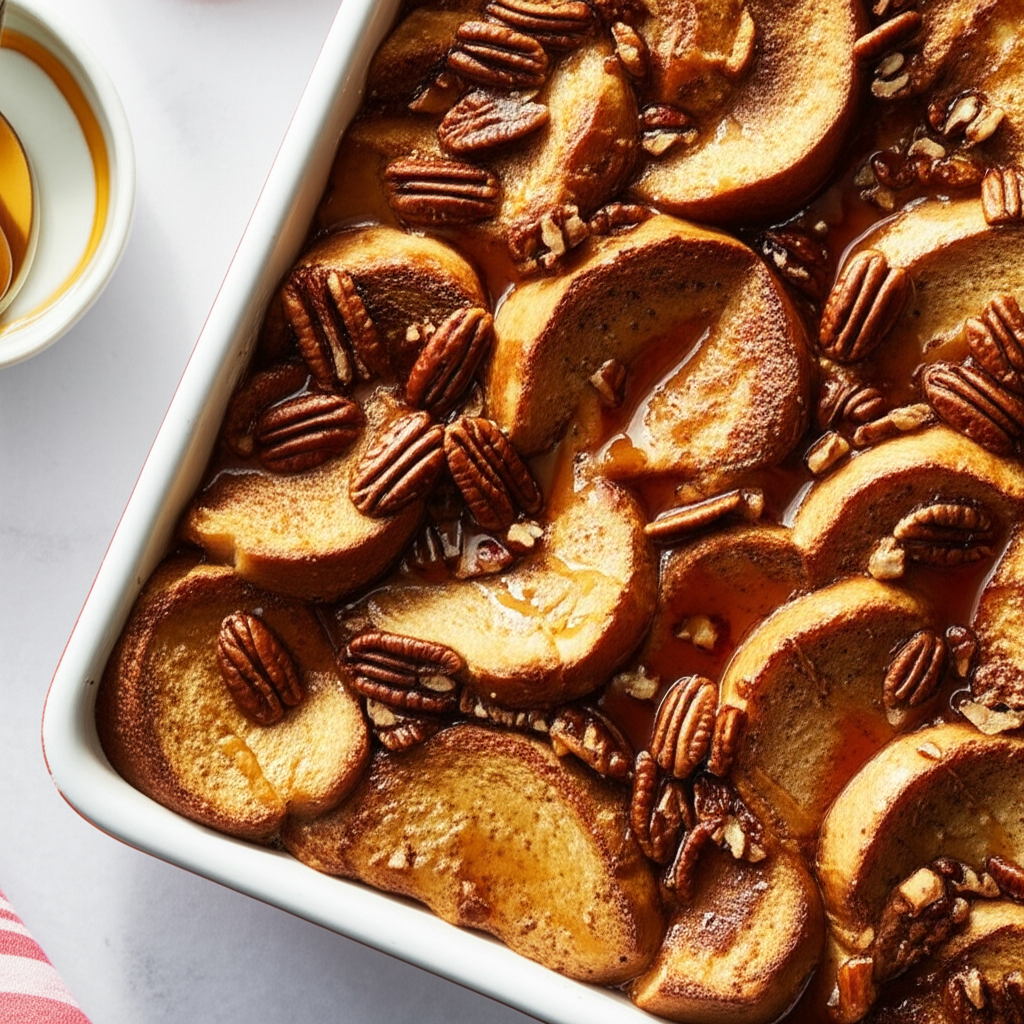 Baked French Toast Casserole With Maple Syrup image