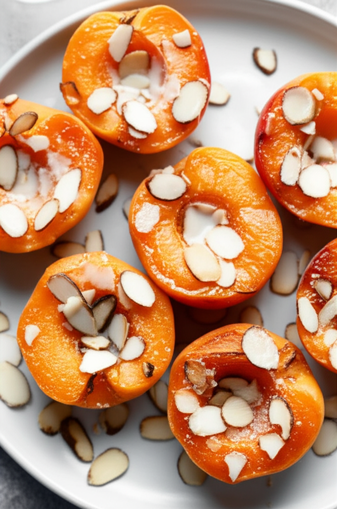 Baked Fresh Apricots With Almonds image