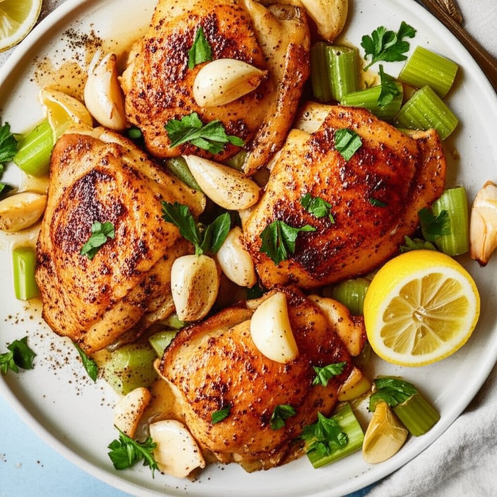 Baked Garlic Chicken Pieces image