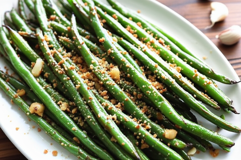 Baked Garlic Green Beans image