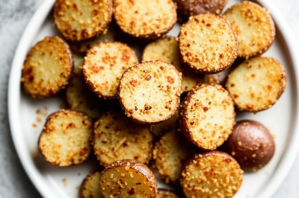 Baked Garlic Parmesan Potatoes image