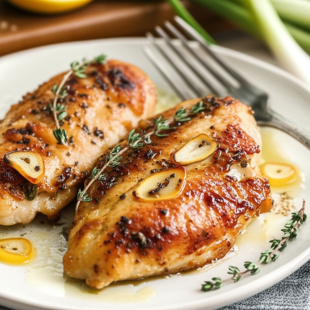 Baked Garlic Thyme Chicken image