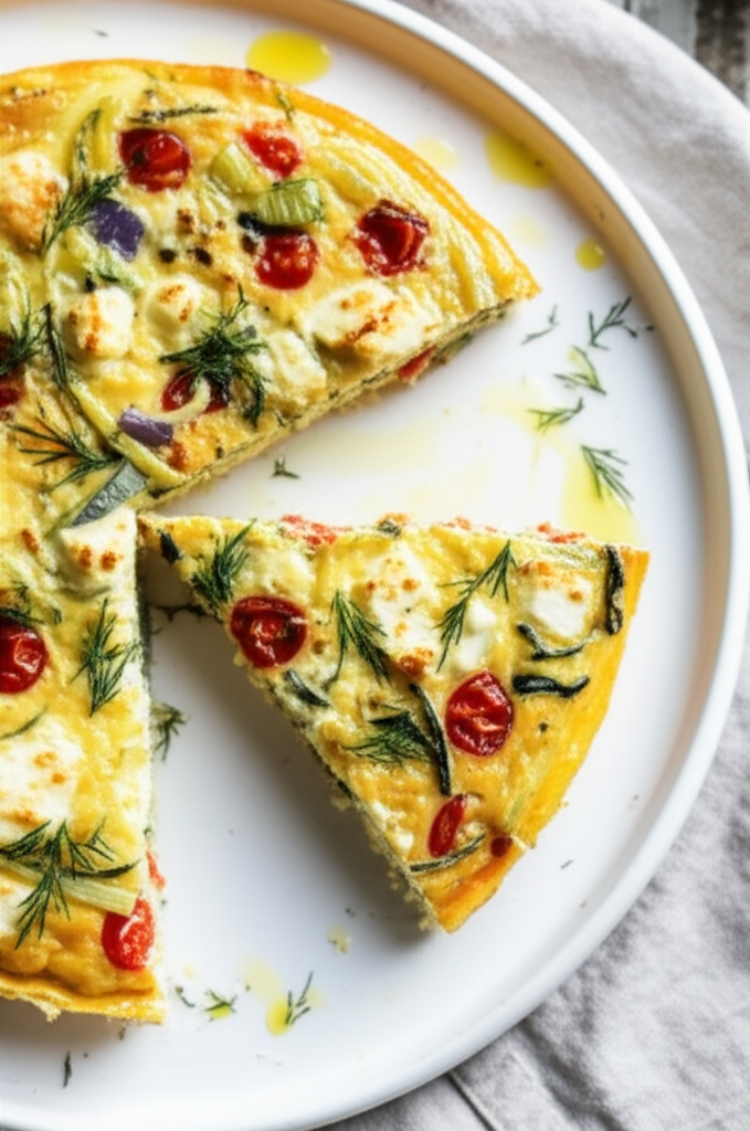 Baked Greek Style Omelette Gluten Free image