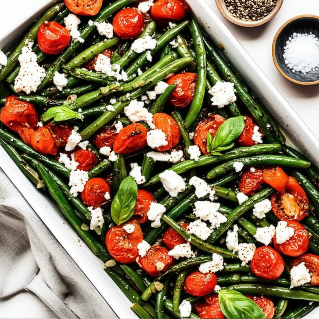 Baked Green Beans With Feta Cheese image
