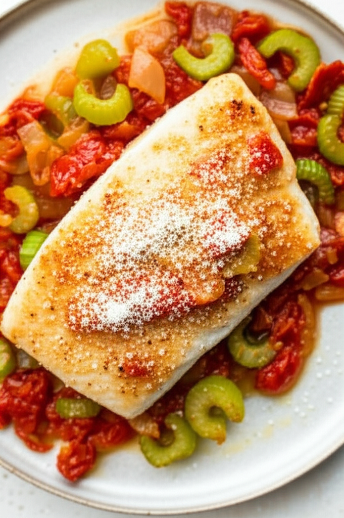Baked Grouper With Sauteed Vegetables image