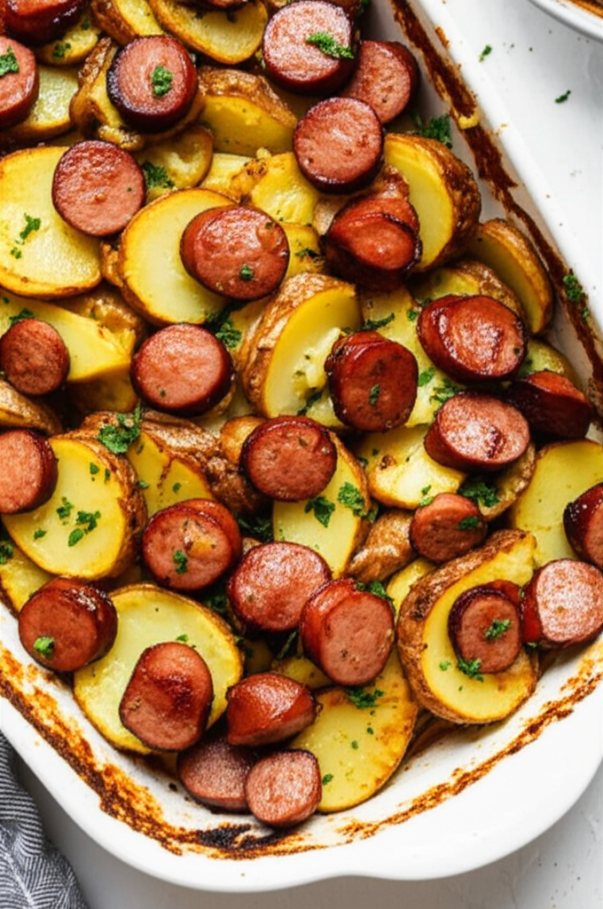 4 Ingredient Sausage Potato Bake image