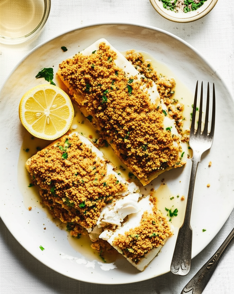 Baked Haddock With Mustard Crumbs image