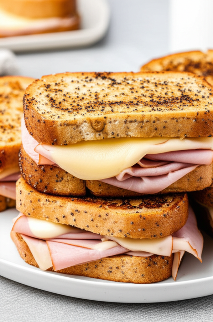 Baked Ham And Cheese Sandwiches image