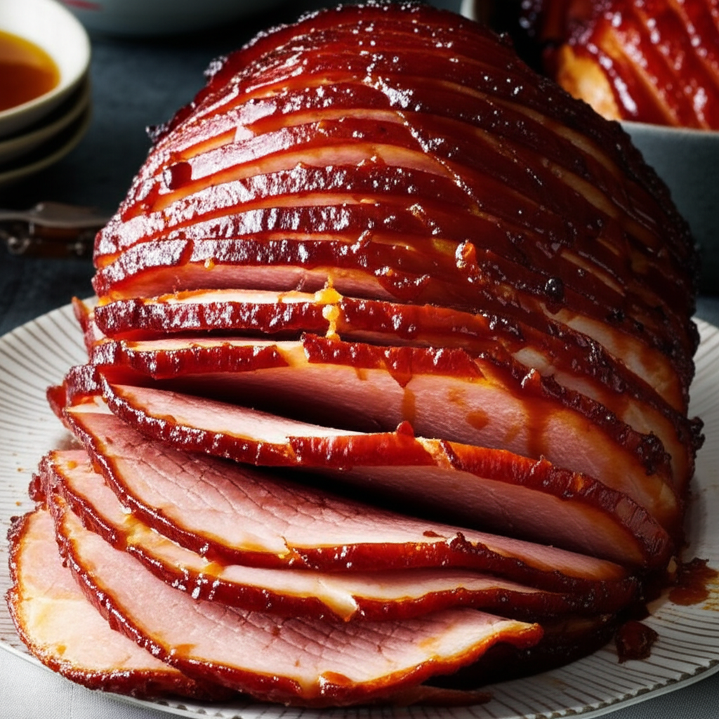Baked Ham With Bourbon Glaze image