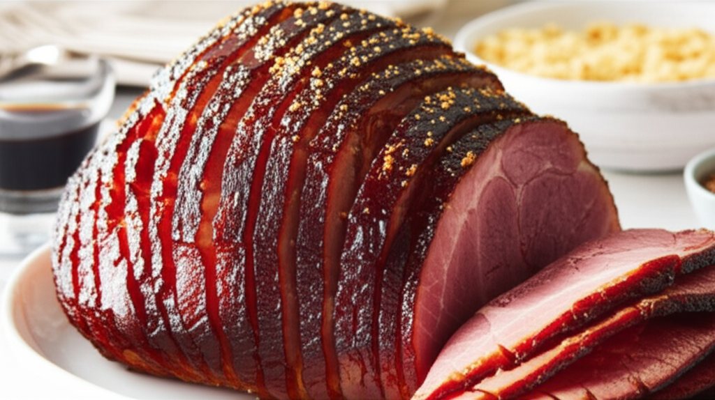 Baked Ham With Coffee And Brown Sugar Glaze image