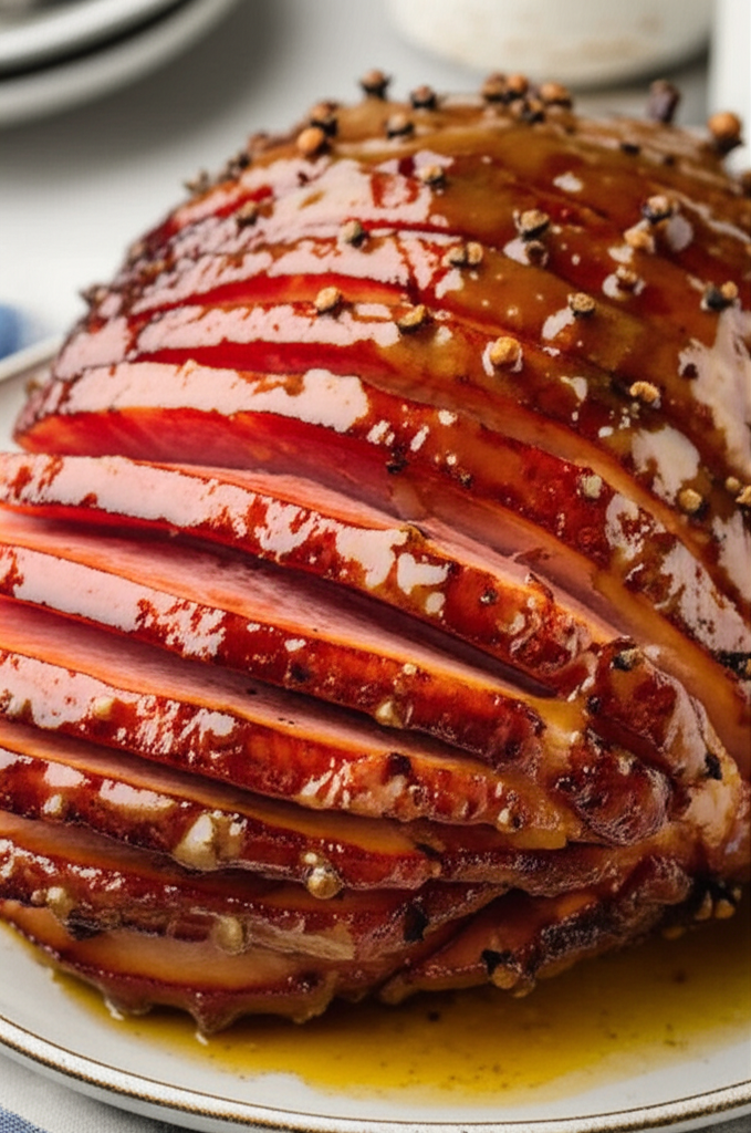 Baked Ham With Mustard Glaze Crock Pot image