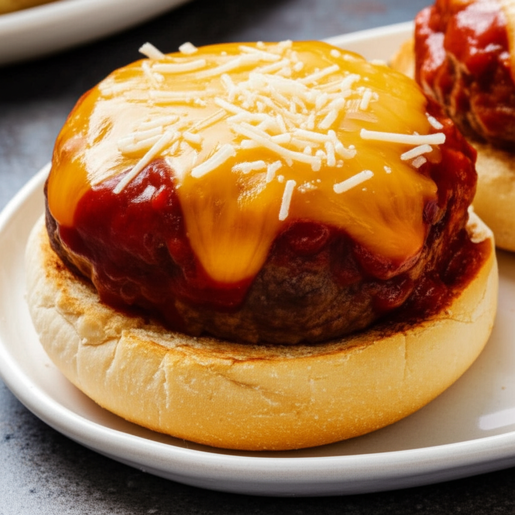 Baked Hamburger Patties With Pasta Sauce image