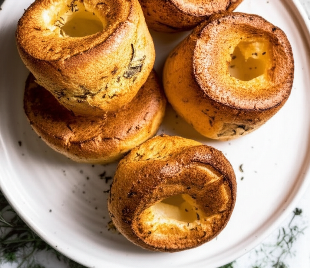 Baked Herb Yorkshire Pudding From English Fields And Hedgerows image