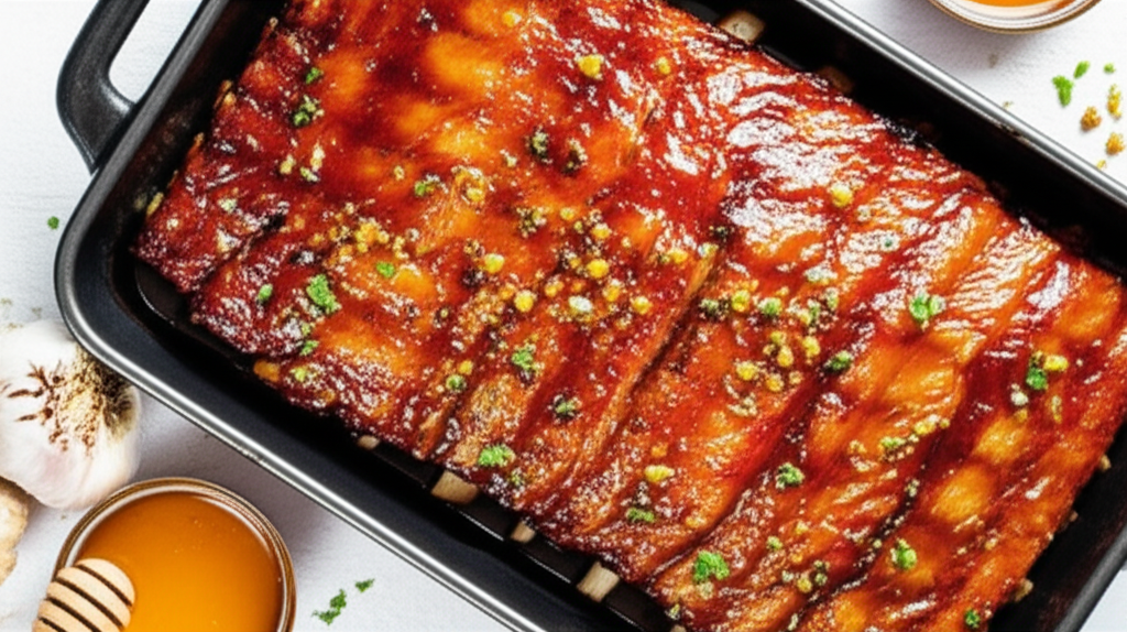 Baked Honey And Garlic Ribs image
