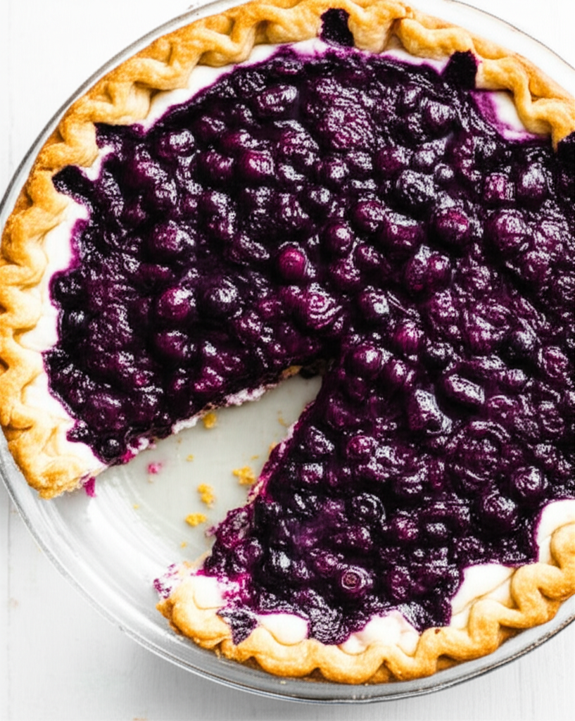 Baked Huckleberry Cream Cheese Pie image