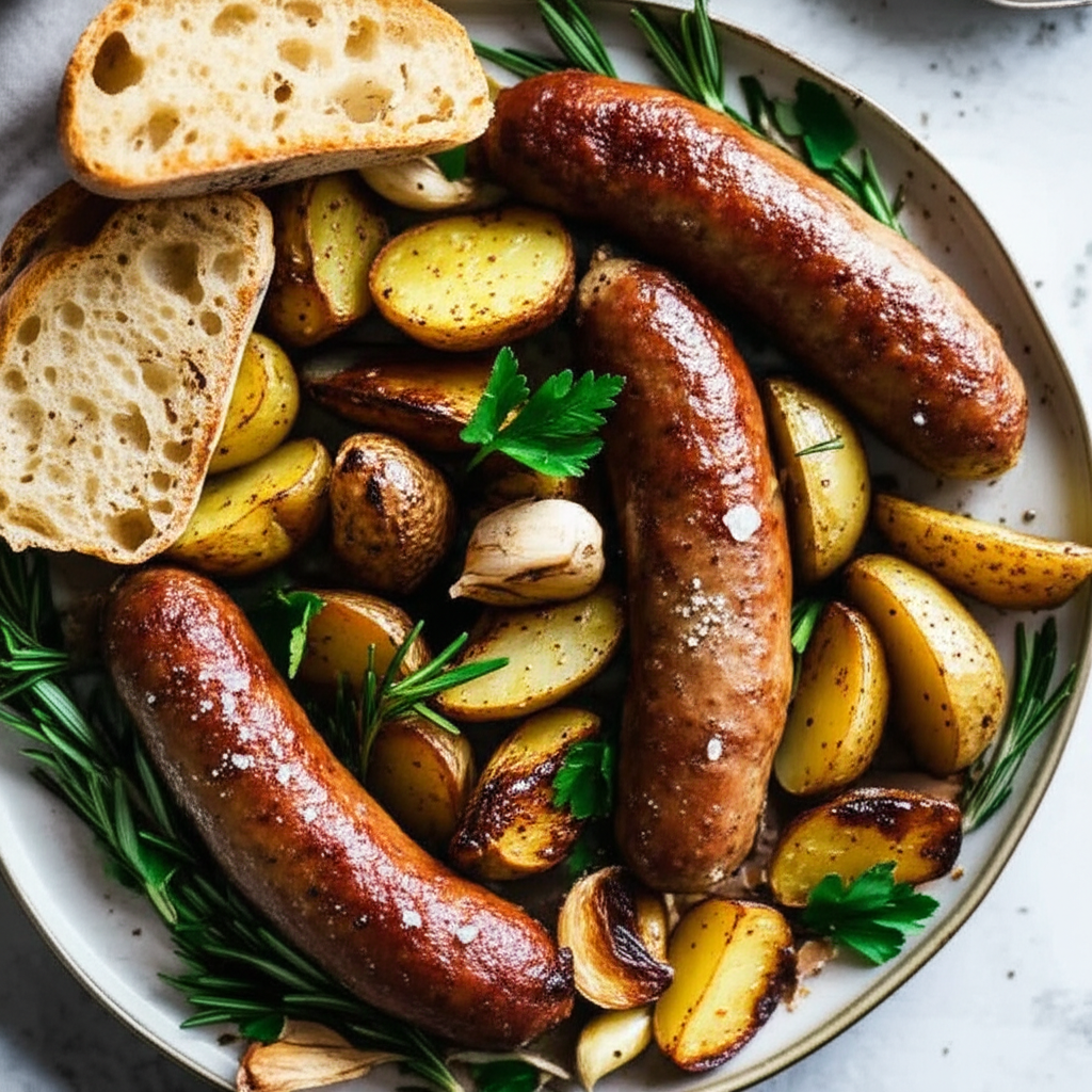 Baked Italian Sausage With Potatoes And Rosemary image