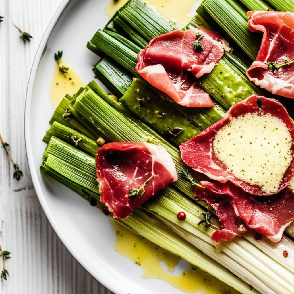 Baked Leeks With Prosciutto image