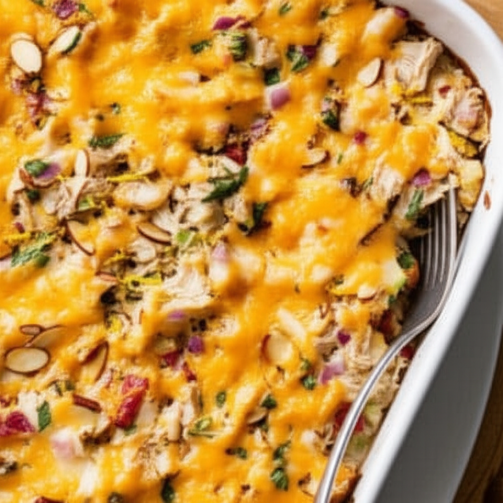 Baked Leftover Turkey Salad Hot Dish Or Sandwich Filling image
