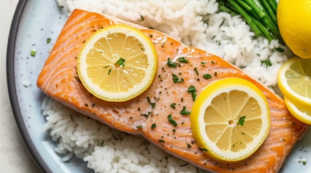 Baked Lemon Butter Salmon image
