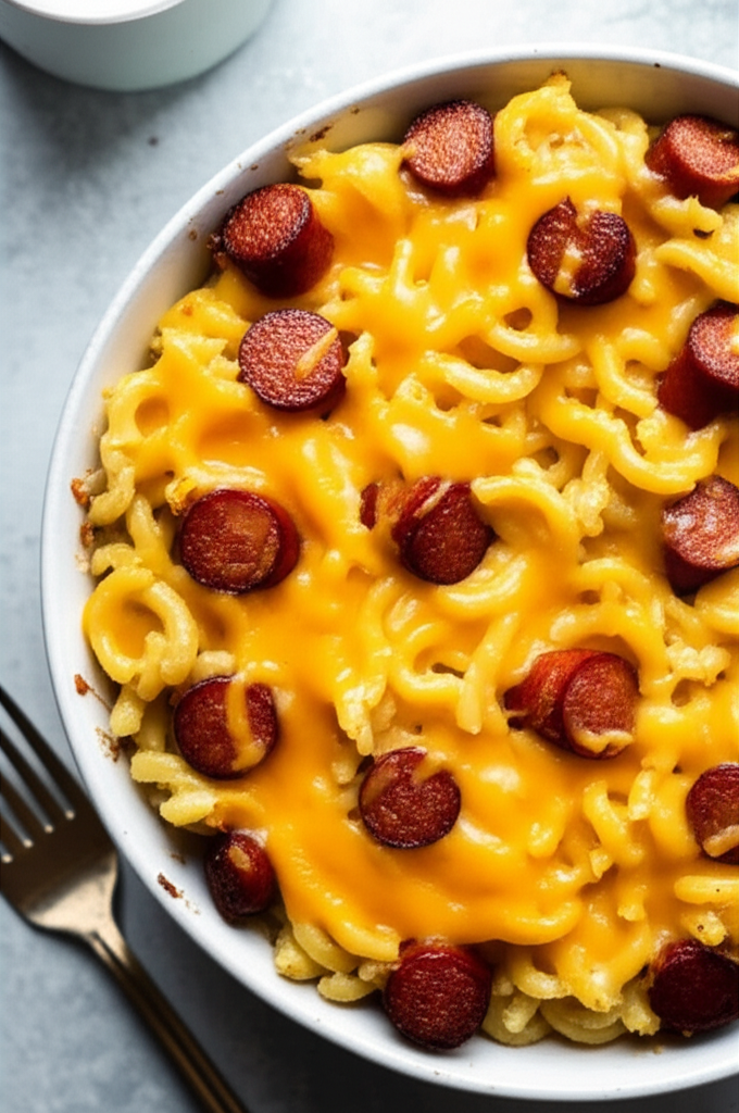 Baked Lil Smokies N Homemade Mac N Cheese image