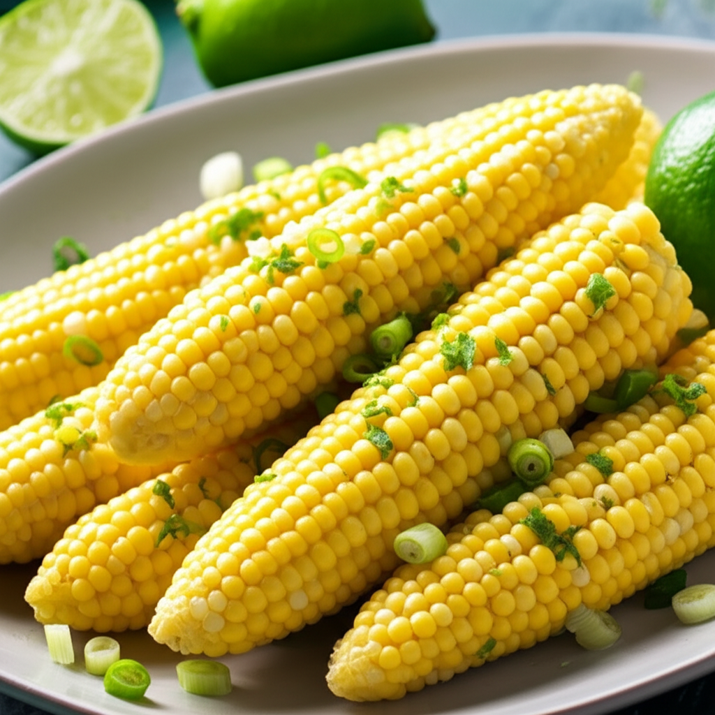 Baked Lime Green Onion Corn image