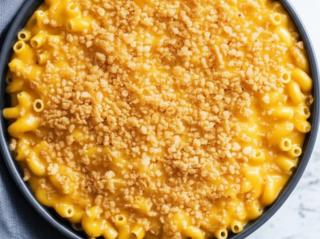 Baked Mac N Cheese With Potato Chip Topping image