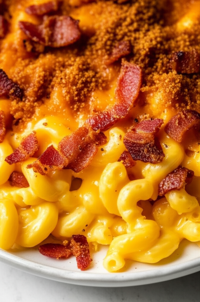Baked Macaroni And Cheese With Bacon image