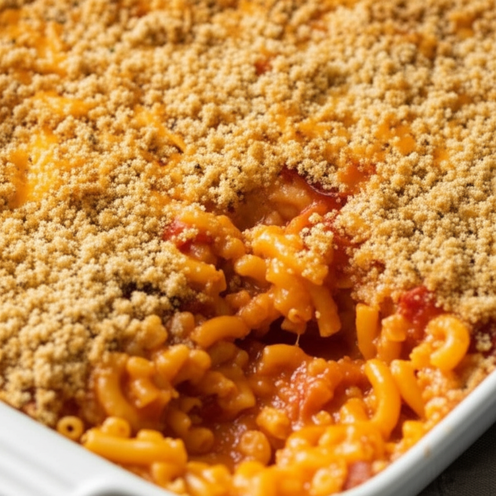 Baked Macaroni Tomatoes Cheese image