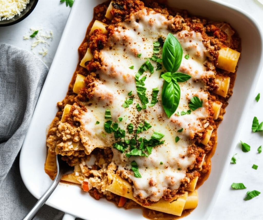 Baked Manicotti Bolognese Ragu image